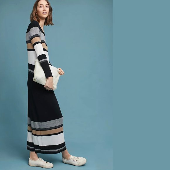 BAILEY 44 Long-Sleeve Striped Maxi Dress - Sz XS - Picture 3 of 12